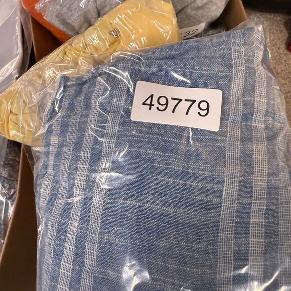 Weatherproof Vintage Shirt Men XL Blue Striped Button Up Collared Short Sleeve - Picture 8 of 8